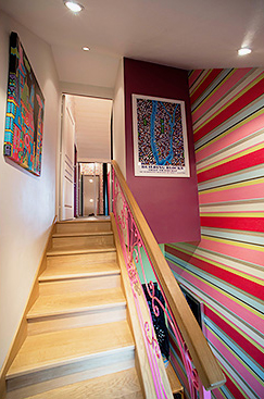 papiers peints couleurs escaliers maison